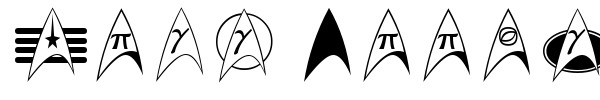 Trek Arrowheads font preview